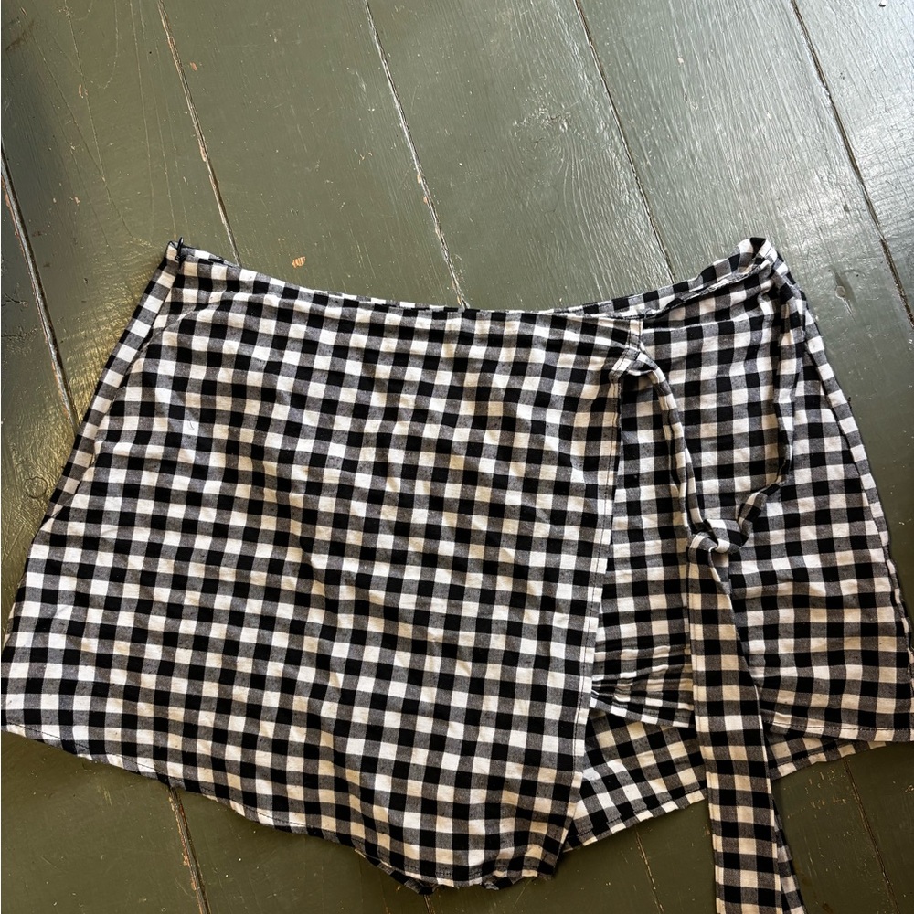 Black and White Gingham Skirt